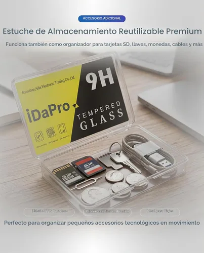 Vista 4 de iDaPro Protector de pantalla de vidrio templado para Samsung Galaxy Watch 6 Classic de 1.850 in, dureza 9H, antiarañazos, sin burbujas, fácil