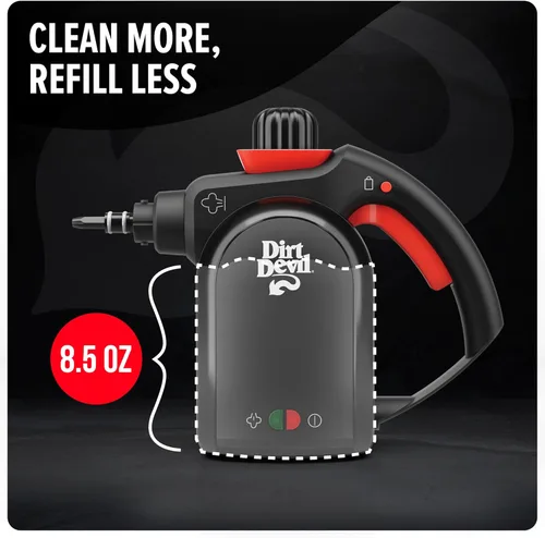Vista 7 de Dirt Devil Vaporizador de mano 7 en 1, limpiador de vapor a presión para uso doméstico, tanque de agua XL, incluye herramientas de limpieza