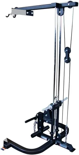 Vista 2 de Body-Solid GLA400 LAT y accesorio de barra de fila para rack de potencia GPR400, dominadas, rizos de bíceps y ejercicios de encogimiento, color negro