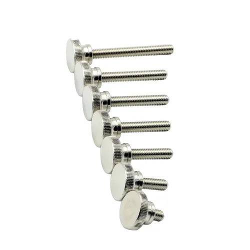 Vista 3 de 10 tornillos moleteados de acero inoxidable M4x6mm