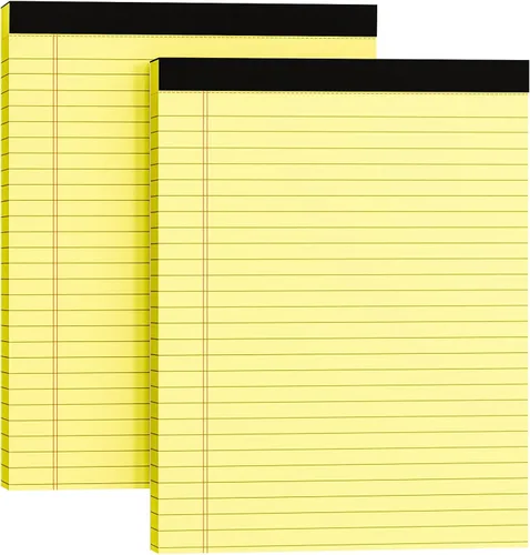 Vista 13 de Blocs de Notas 5x8, Paquete de 4 Blocs de Notas Legales Pequeñas 5x8 Amarillo, Blocs de Notas Legales con Renglones para Universidad, Blocs de Papel