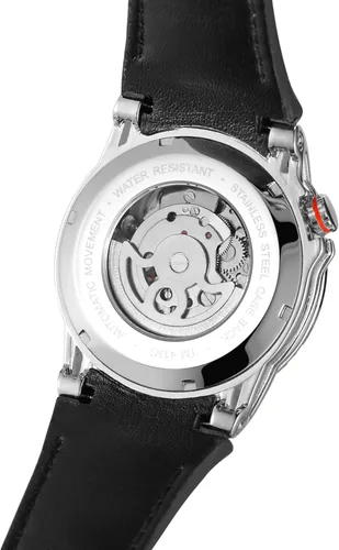 Vista 6 de FORSINING Reloj automático de cara grande para hombre, potente reloj exótico de esqueleto de turbillion