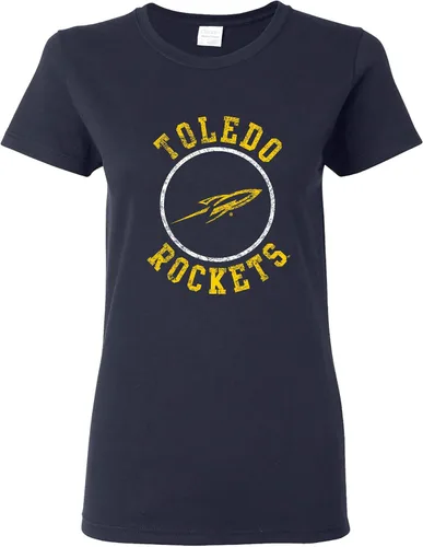Vista 37 de NCAA - Camiseta para mujer, diseño de círculo envejecido, color del equipo, universidad