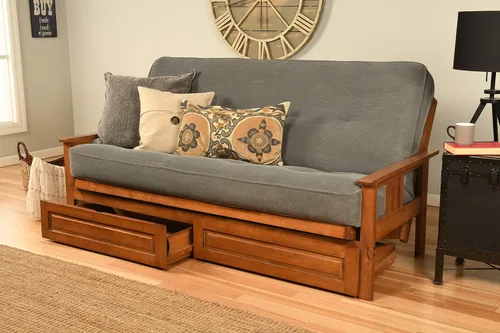 Vista 39 de Kodiak Futons Monterey - Marco de futón con cajones, incluido, color nuez Solo marco