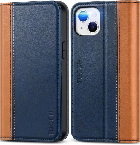 Vista 11 de TUCCH - Funda tipo cartera con 3 ranuras para tarjetas para iPhone 13 (6.1") 2021, color negro Soporte de visión, carcasa de TPU a prueba