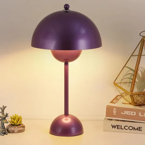 Vista 19 de Lámpara de mesa moderna Mid-Century Bud para dormitorio, con certificación Verde cazador