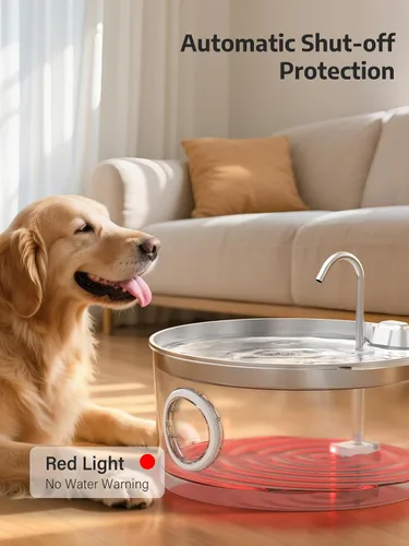 Vista 4 de Fuente de agua de 3.4 galones para perros grandes, fuente de agua extra grande de acero inoxidable para mascotas, dispensador de cuenco de agua
