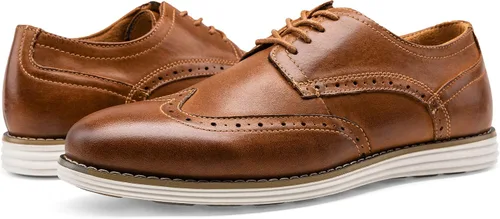 Vista 7 de Vostey Zapatos de vestir de cuero para hombre, zapatos de vestir casuales para hombres, zapatos de cuero Oxford para hombres
