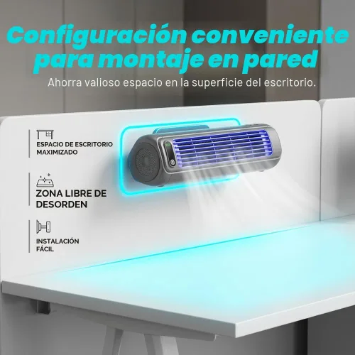 Vista 2 de Ventilador de refrigeración portátil silencioso con 3 velocidades, nuevos ventiladores de pie 2026 que soplan aire frío, aire acondicionado
