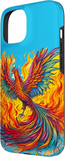 Vista 2 de Fantasy Cute Rising Phoenix Flames Case for iPhone 15