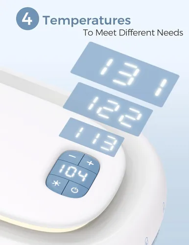 Vista 5 de Momcozy - Calentador de toallitas para bebé, diseño innovador de resorte, dispensador de gran capacidad para 60-80 unidades, 4 modos de control
