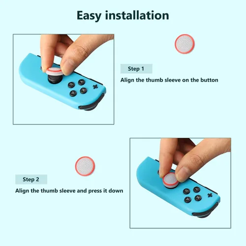 Vista 6 de 6 tapas de silicona para pulgar Switch Joycon, antideslizante, de silicona analógica, para Nintendo SwitchOLEDLite Joycon Controller