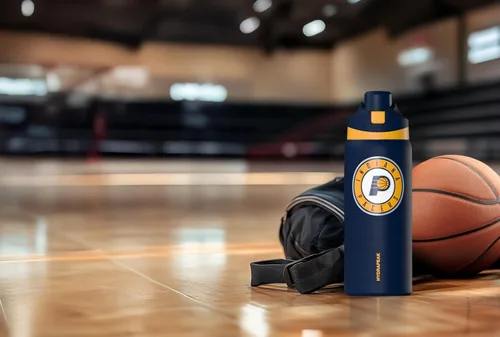 Vista 7 de Hydrapeak Botella de agua aislada de 32 onzas con licencia oficial de la NBA Atlanta Hawks Oasis con tapa de botón y asa integrada, botella