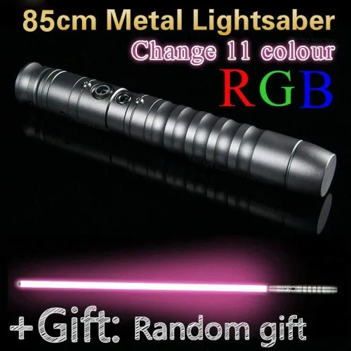 Vista 3 de ZXQBM Sable de luz de Star Wars, 11 colores con 2 sonidos fuertes Luke Light Saber Jedi Sith Force Fx duelo pesado para niños adultos Navidad fiesta