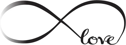 Vista 11 de Símbolo de infinito con la palabra Love