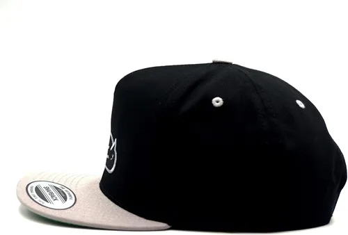 Vista 4 de Pure Bomb - Birdie Slayer - Sombrero de golf Snapback de sarga de algodón negro y plateado de 5 paneles Negro y plateado talla única