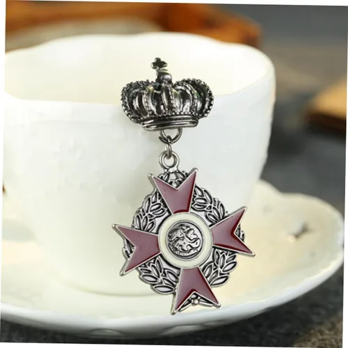 Vista 8 de Amosfun Pin de solapa de cumpleaños para hombre, disfraz de estrella, uniforme soviético, disfraz colonial, máscara de gas ruso, 2 uds