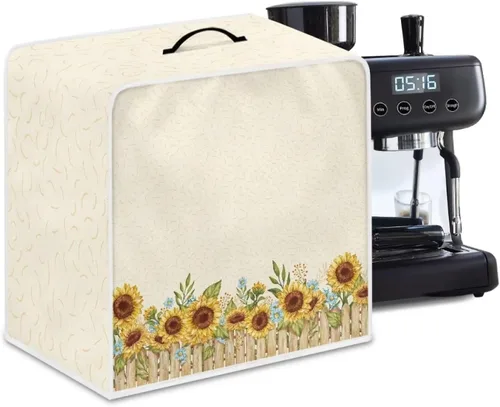 Vista 15 de DISNIMO Cubierta antipolvo para cafetera de mariposa azul, fundas para máquina de hacer café de cocina con mango superior, cubierta