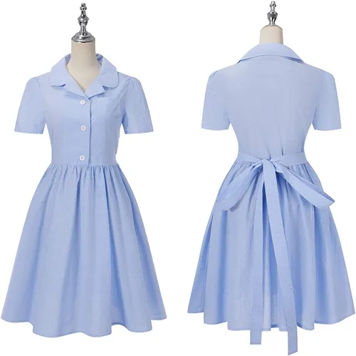 Vista 3 de Matilda - Disfraz musical de Matilda, vestido de cosplay para niñas, disfraz de fiesta de Halloween para mujer