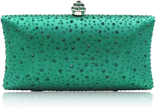Vista 2 de Vistatroy Bolso de noche para mujer, con diamantes de imitación brillantes para boda, fiesta de noche, bolso de mano con cadena, bolso cruzado
