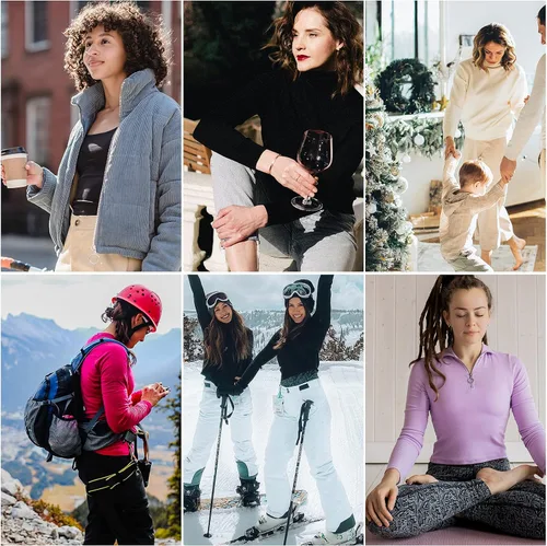 Vista 6 de Ropa interior térmica para mujer Long Johns conjuntos de ropa interior térmica para mujer, capa base ultra suave, regalos con caja