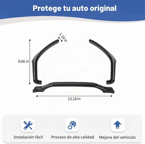Vista 6 de RT-TCZ Para F150 Dash Cluster Panel de Instrumentos Insertar Medidores Cubierta para Ford F150 2015-2020 Negro ABS Fibra de Carbono Accesorios