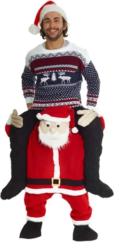 Vista 2 de Morph Disfraz de Papá Noel para hombres disfraz de Papá Noel para adultos divertido disfraz de Papá Noel para adultos