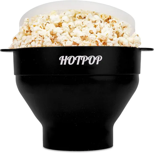 Vista 8 de El Hotpop Original - Palomitero para microondas, Popcorn, contenedor de silicona para hacer palomitas de maíz, cuenco plegable sin BPA y apto