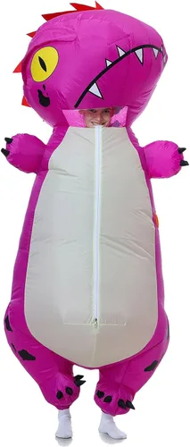 Vista 2 de JYZCOS Disfraz inflable de dinosaurio gruñón para adultos disfraz de Halloween