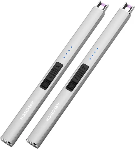 Vista 9 de ARECTECH - Encendedor eléctrico para velas con cable tipo C, regalo de cumpleaños para hombre, mujer, esposa, encendedores recargables de arco