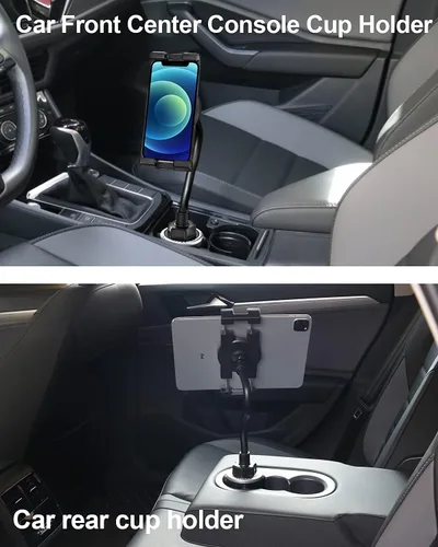 Vista 3 de Soporte para tablet de automóvil, soporte ajustable de 10.5 pulgadas, soporte para tablet con brazo de cuello de cisne, compatible con iPad