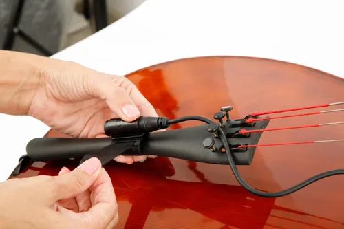 Vista 8 de KNA Pastilla piezoeléctrica portátil VC-1 para violonchelo – Sensor ligero montado en puente, sonido acústico natural, fácil instalación, conector