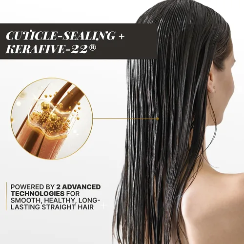 Vista 3 de Tratamiento capilar de queratina, queratina + champú + kit de mascarilla capilar, queratina para alisar el pelo, SIN FORMOL, Relajante del cabello