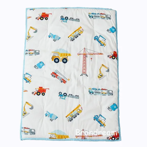 Vista 4 de Brandream Juego de ropa de cama para cuna para niños, juego de ropa de cama de algodón de 3 piezas Edredón de algodón para vehículos excavadora