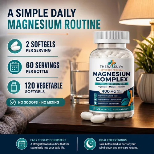 Vista 2 de Complejo de magnesio elemental 400mg, alta absorción 120 cápsulas blandas