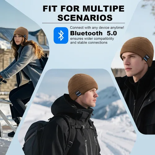 Vista 97 de Rotibox - Gorro inalámbrico con Bluetooth para deportes al aire libre, regalo de Navidad.