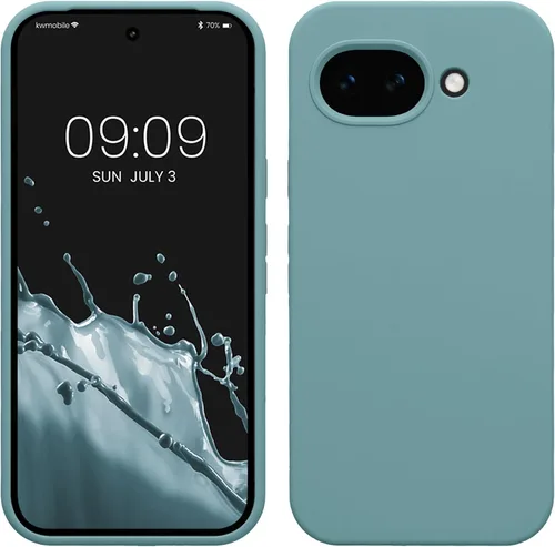 Vista 23 de kwmobile Funda Compatible con Google Pixel 6 Pro - Funda de teléfono de silicona TPU con acabado suave - Azul Arrecife