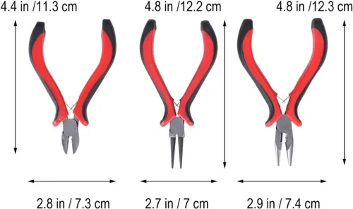 Vista 2 de 3 Pieces Jewelry Pliers Set for Beading and DIY Craft Making