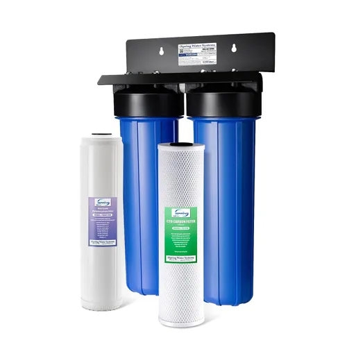 Vista 13 de iSpring WGB22B - Sistema de filtración de agua de 2 etapas para toda la casa, filtros de bloque de sedimentos y carbono de 20 x 4.5 pulgadas