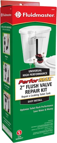 Vista 5 de Fluidmaster 507AKP7 PerforMAX Kit de reparación universal de alto rendimiento de válvula de descarga de inodoro de 2 pulgadas con junta y pernos