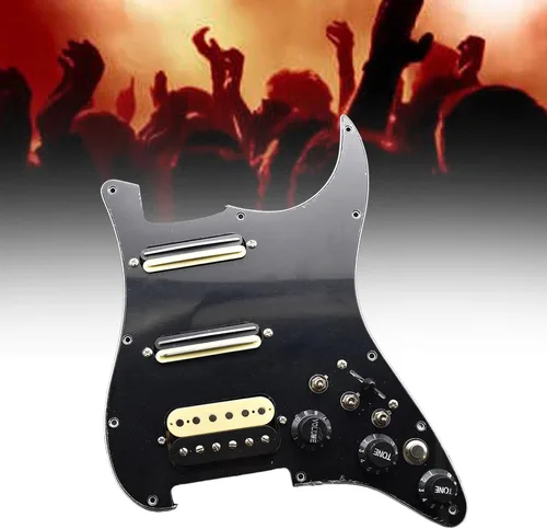 Vista 8 de Colaxi Repuesto de pastilla de guitarra, resistente, fácil instalación, cargado, precableado, práctico blanco, duradero para piezas de guitarra