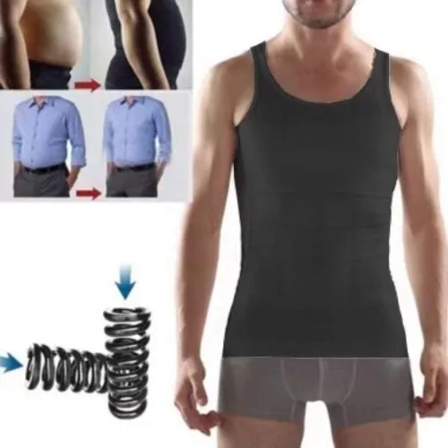 Vista 3 de Camisas de compresión para hombre para adelgazar sin mangas para hombre