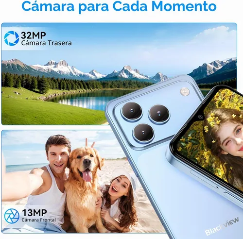 Vista 5 de Blackview Wave 7C Unlocked Android 16 4G Cell Phone, 128GB, Dual SIM, Blue