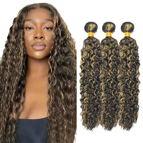 Vista 13 de 300g 1B27 Human Hair Bundles Honey Blonde Bundles Human Hair 10A Brazilian Virgin Remy Hair Extensions 8 10 12 Inch