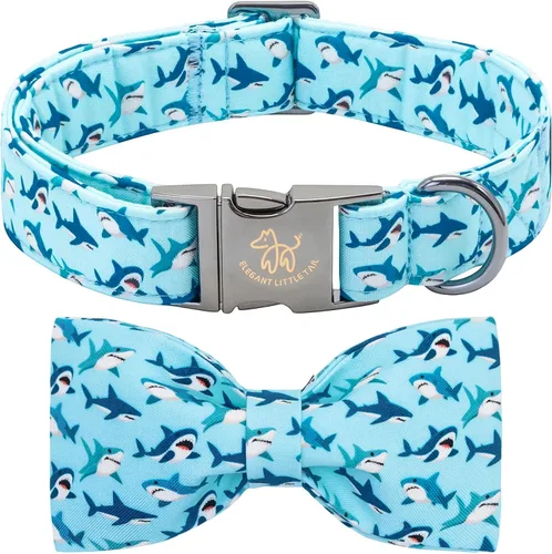 Vista 52 de Elegant little tail Independence - Collar patriótico para mascotas con pajarita para mascotas del 4 de julio de algodón suave para mascotas