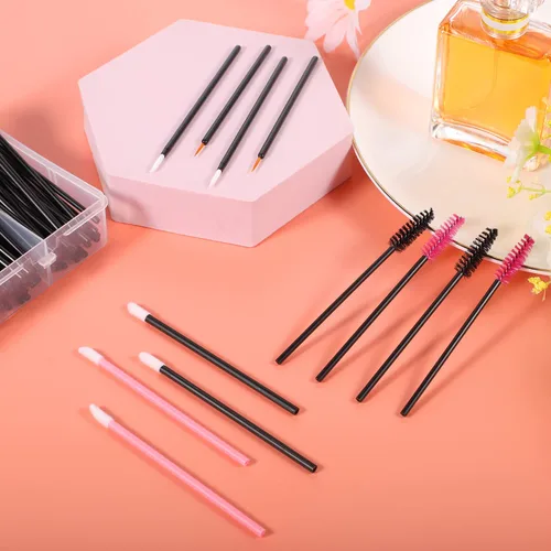 Vista 7 de BESARME Kit de herramientas de aplicadores de maquillaje desechables de 270 piezas 70 Disposable Eyeliner Brushes, 100 Mascara Wands Eyelash Brush