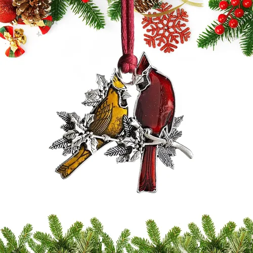 Vista 21 de Adornos navideños, 2024 Adorno de árbol de Navidad de peltre sólido hecho a mano de metal para colgar, artesanía DIY, coleccionables para árboles