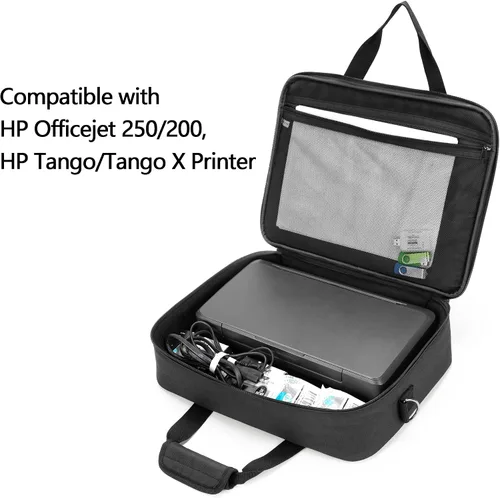 Vista 2 de samdew Bolsa de almacenamiento para impresora móvil compatible con HP Tango/Tango X, HP Officejet 250/200, funda de transporte para impresora