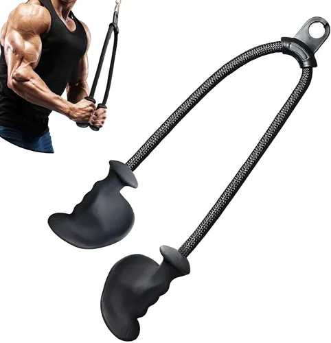 Vista 10 de BLUSLM Accesorios de tríceps con cuerda ergonómica, accesorios de cable para tríceps extra largos de 27, 32, 40 y 47 pulgadas mejorados