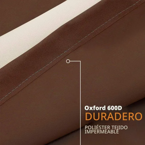 Vista 4 de Vailge Funda Rectangular para Mesa de Centro - Fundas para Muebles de Patio al Aire Libre con Asas Acolchadas y Cordón de Dobladillo Duradero beige